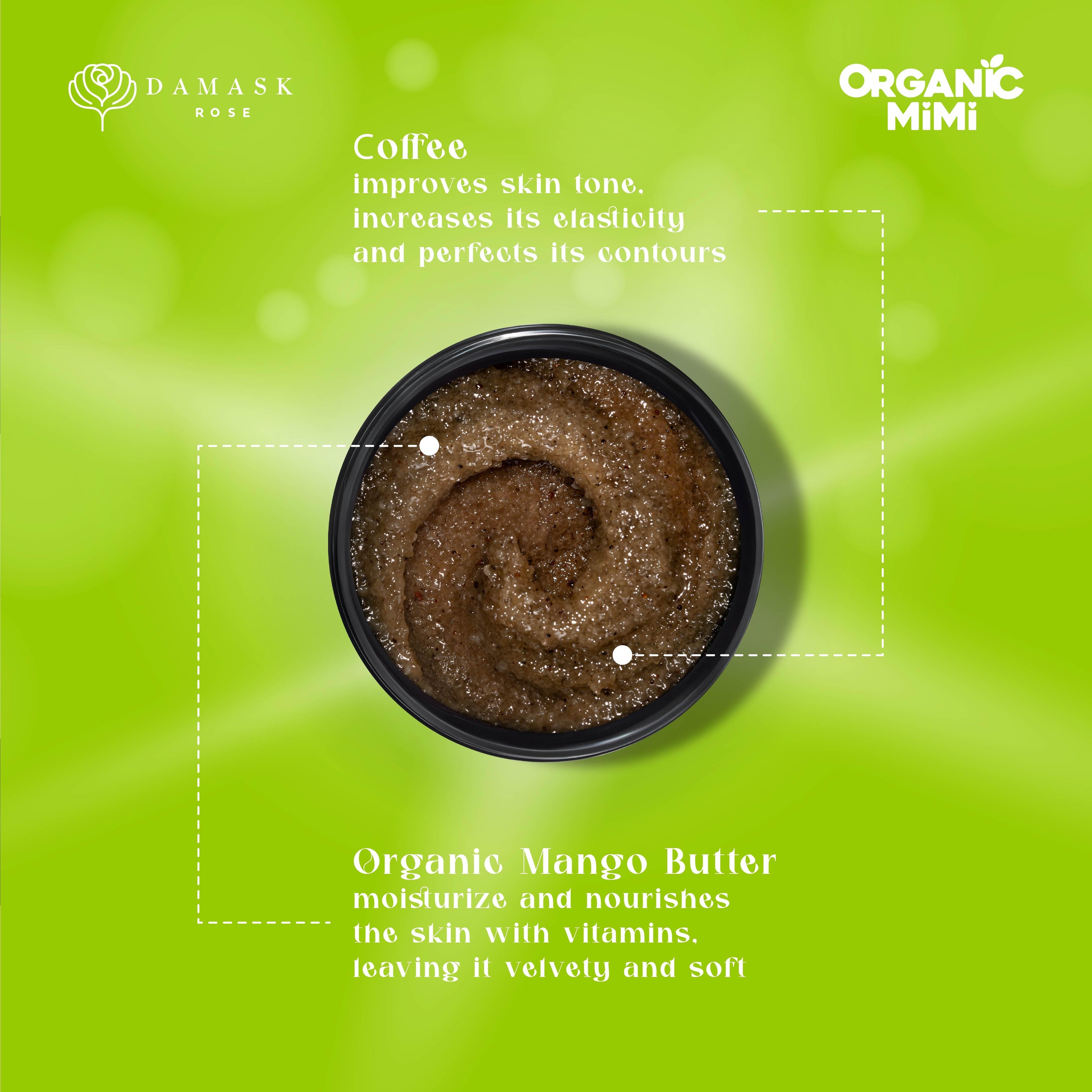 Organic Mimi, Body Scrub Lifting Mango & Coffee, 250 g