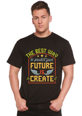 Feture is Create Spun Bamboo® Men's Bamboo Viscose/Organic Cotton Short Sleeve Graphic T-Shirt
