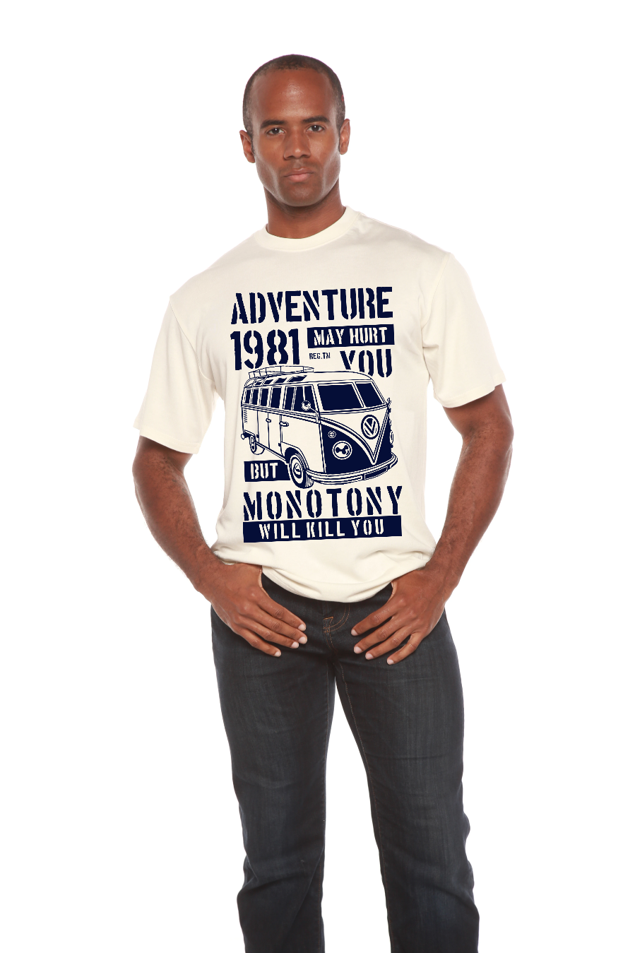 Adventure 1981 Men's Bamboo Viscose/Organic Cotton Short Sleeve Graphic T-Shirt