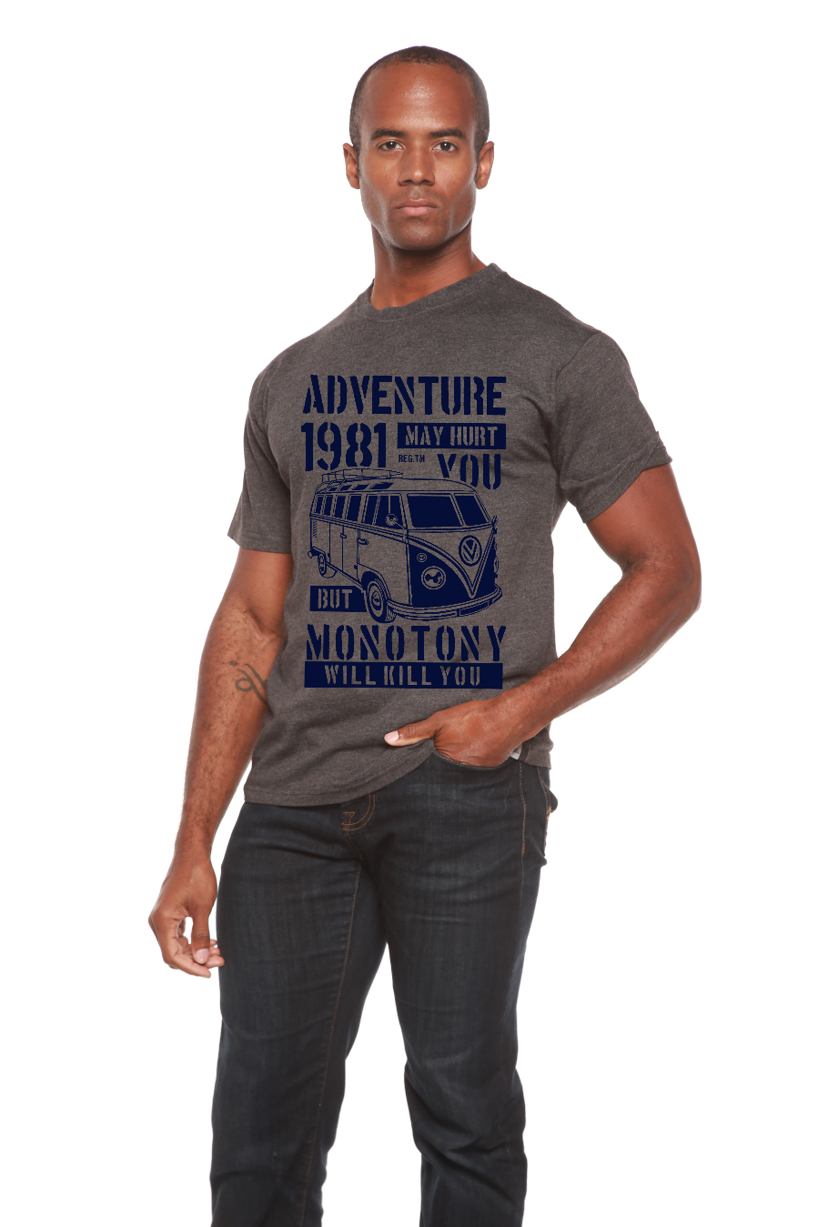 Adventure 1981 Men's Bamboo Viscose/Organic Cotton Short Sleeve Graphic T-Shirt