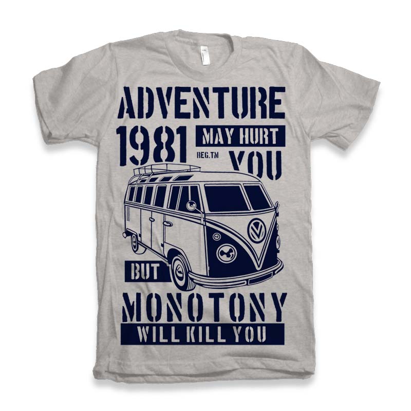 Adventure 1981 Men's Bamboo Viscose/Organic Cotton Short Sleeve Graphic T-Shirt