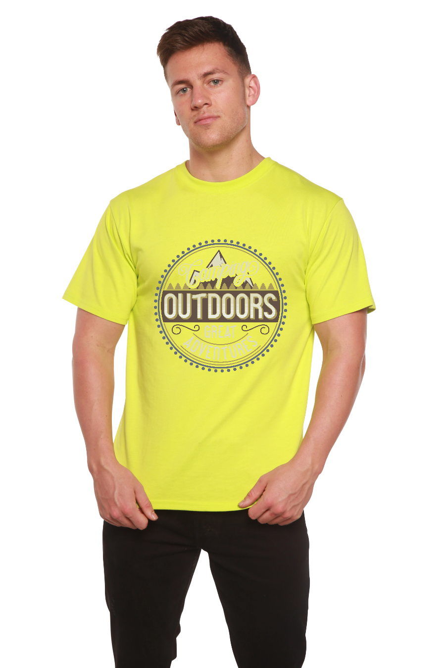 Outdoors Men's Bamboo Viscose/Organic Cotton Short Sleeve Graphic T-Shirt